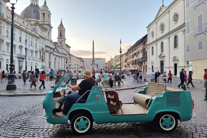 3-Hours Vintage Electric Private Driving Tour of Rome - Villa Borghese Gardens: breathing room and easy photo stops