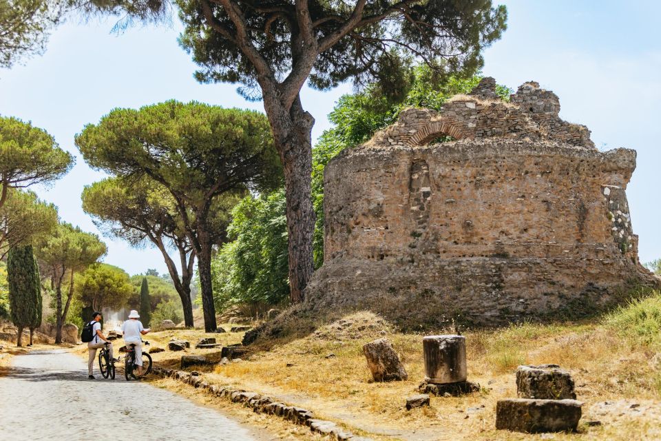 Appia Antica & Aqueducts e-Bike Tour - Official Provider - Tomb of Cecilia Metella and the Caetani Fortress Twist