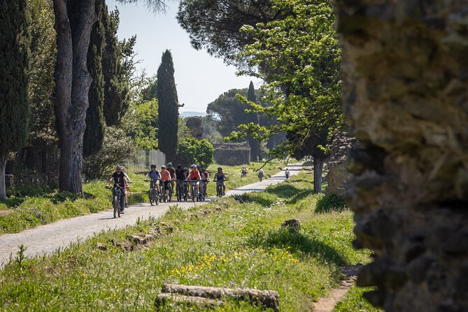 Appian Way Aqueducts Extended E-Bike & Food Adventure -45kms - Stop 3: Acquedotto Claudio—cycle beside Rome’s long aqueduct