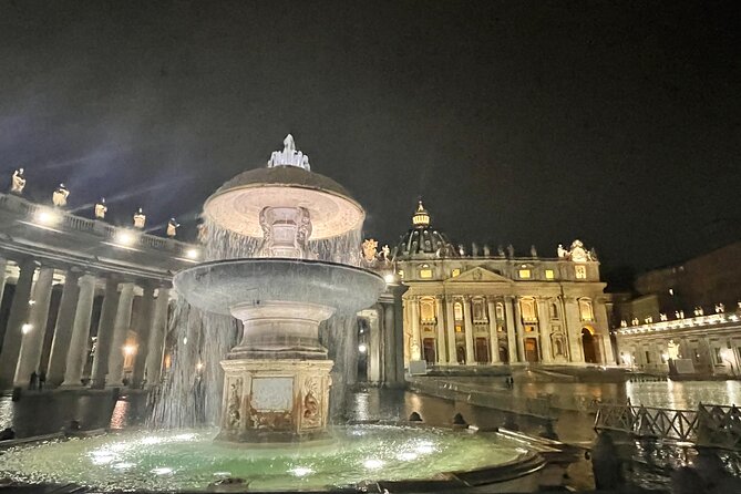 Best of Rome by Night Private Sightseeing Chauffeured Tour | pick up/Drop off - Janiculum Hill finish: prosecco toast and a real panorama