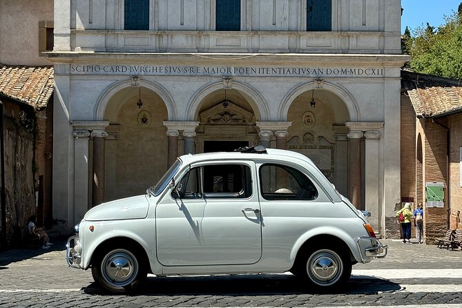 Catacombs, Appian, Aqueducts, in a Fiat500 with a local, Pick-up - Key highlights you’ll care about