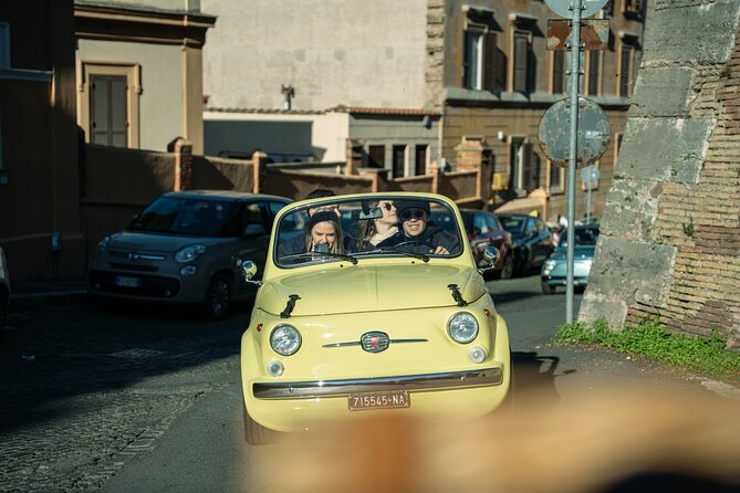 Classic Elegance: Vintage Fiat 500 Cabriolet Rome Tour - Fontana dell’Acqua Paola: a Prosecco-or-soft-drink break