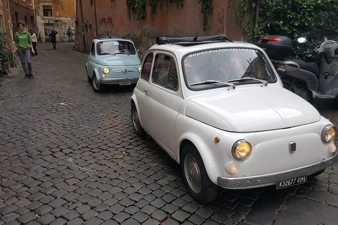 Classic Fiat 500 Rental in Rome - Janiculum Hill drives that turn into real views