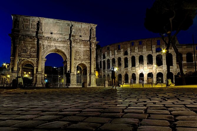 Colosseum Night Tour with Underground and Arena access - Arena-floor photos and the Gate of Death moment