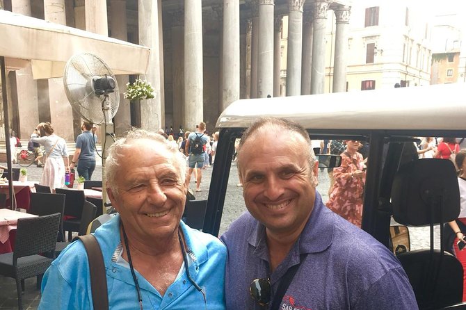 Enjoy Rome Full day tour in Golf Cart with Catacombs - Pantheon stop: famous building, extra ticket needed
