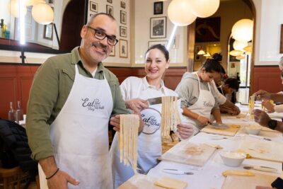 Enjoy Spritz and Pasta Making in Piazza Navona - The class flow: spritz, dough, fettuccine, and maltagliati