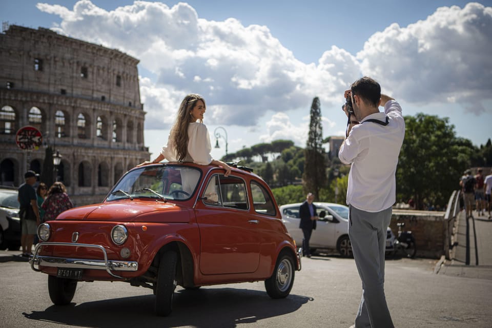 Explore Rome in Style by A Vintage Car Fiat 500 Tour - Colosseum stop at Piazza del Colosseo (20 minutes)