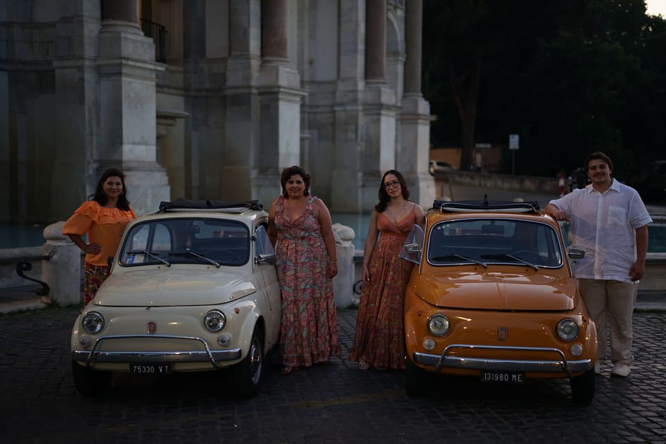 Explore Rome in Style by A Vintage Car Fiat 500 Tour - Giardino degli Aranci stop near Piazza Pietro D’Illiria (30 minutes)