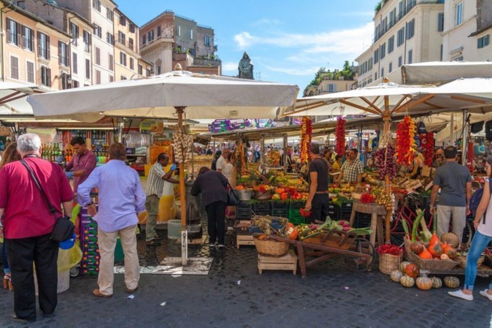 Farmers Market Shopping and Roman Full Course Class - SHARED - Campo de Fiori: your Rome market kickoff