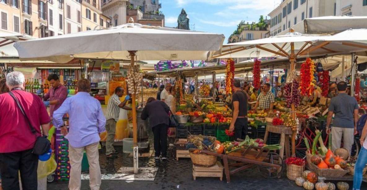 Farmers Market Shopping and Roman Full Course Class - SHARED - From market to school: prosecco and antipasti first