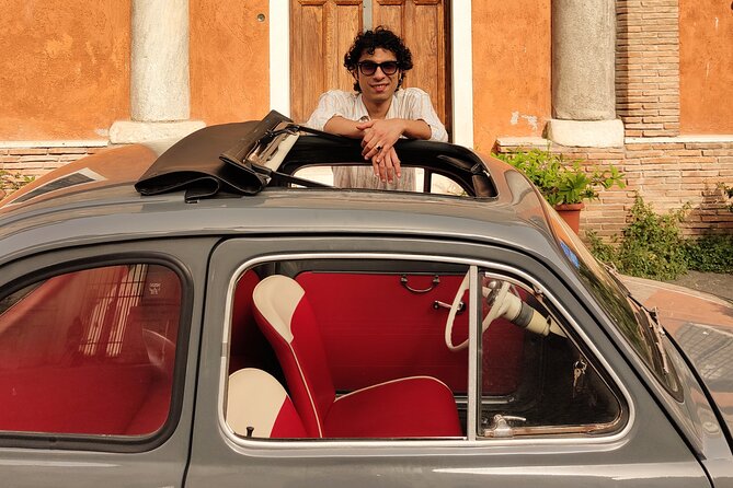 Fiat 500 in Rome - experience with a Roman - The Aventine hill stops: Giardino degli Aranci and the view moments