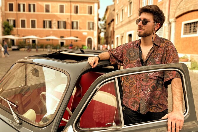 Fiat 500 in Rome - experience with a Roman - Terrazza del Gianicolo: photos plus a small Roman treat