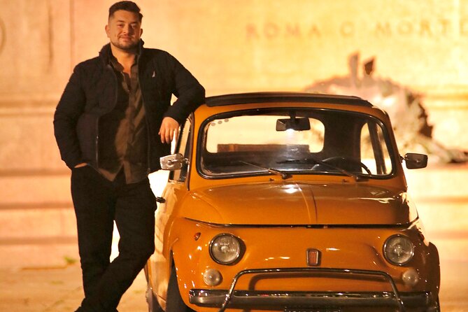 Fiat500 Night&Day Photoshoot, with a Roman, pickup included - Parco Savello (Parco degli Aranci): orange trees and Vatican-facing views
