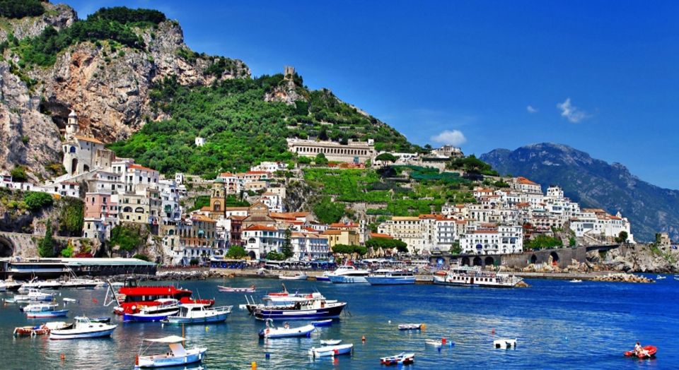 From Rome: Discover Amalfi Coast and Pompeii, Full Day Tour - Amalfi town for an hour: coffee, photos, and the limoncello moment