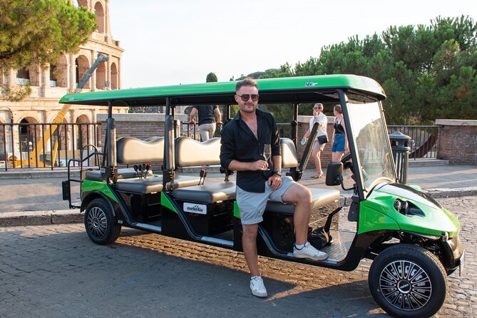 Glide Through Rome on a Golf Cart Adventure - Circo Massimo and the Mouth of Truth Photo Moment