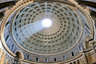 Guided Tour of the Pantheon - Inside the Rotunda: Egyptian Corinthian Columns and the Original Marble Floor