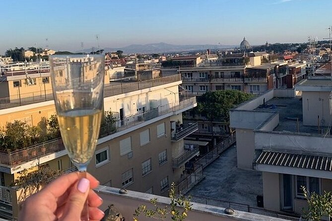 Inspirational Cooking on the Roman Chef's Panoramic Terrace - Starting With Prosecco, Aperitifs, and Vatican-Area Views