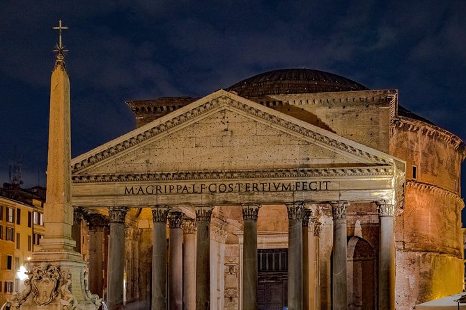 Moonlight Rome: Night Walking Tour of Roman Highlights - The Pantheon after dark: the wow moment and the one missing ticket