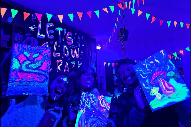 Neon Art Painting Experience in Immersive Studio (No Stop Wine) - Wine, Music, and Why It Works for Beginners
