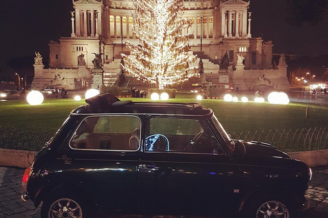 NIGHT TOUR THINK BIG, GO MINI! Rome in Mini Cooper Classic Cabrio - Castel Sant’Angelo to St. Peter’s Square: history and scale in one drive