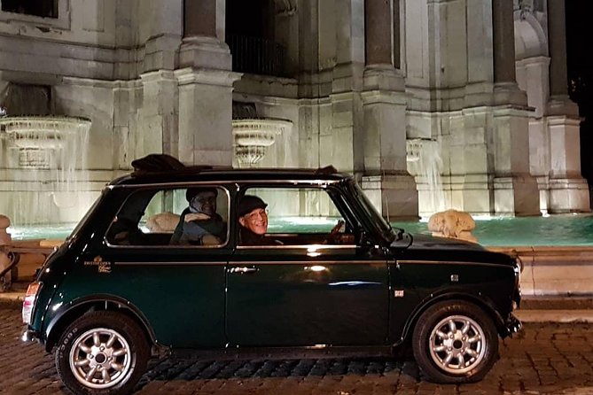 NIGHT TOUR THINK BIG, GO MINI! Rome in Mini Cooper Classic Cabrio - Trastevere at night: old neighborhood energy, guided and practical