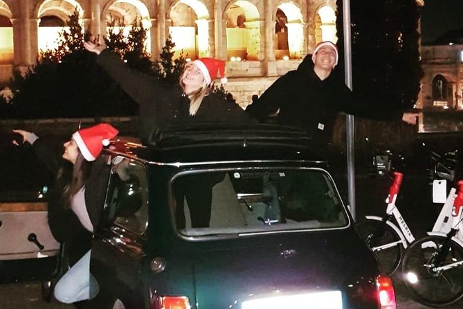 NIGHT TOUR THINK BIG, GO MINI! Rome in Mini Cooper Classic Cabrio - Largo Argentina, Altare della Patria, and the ancient political spine