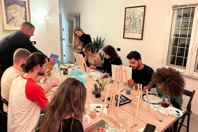 Paint and Free Flowing Wine Art Class in Rome with Pizza - Meeting on Corso Vittorio Emanuele II: Making It Work With Rome Days