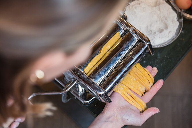 Pasta and Tiramisu Making Class at the Trevi Fountain - Cutting Tagliatelli With the Pasta Machine (and Why That Matters)