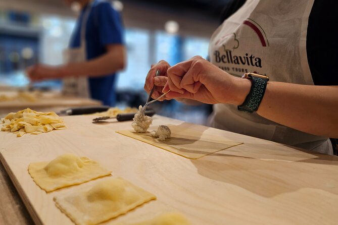 Pasta Fettuccine, Ravioli and Tiramisu MasterClass - Welcome Prosecco and the Pace of a Real Teaching Kitchen