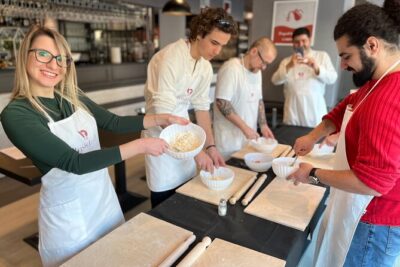 Pasta&Tiramisu Workshop: Craft Your Dinner with Free Flowing Wine - The real workout: making fettucine dough and cutting fresh pasta