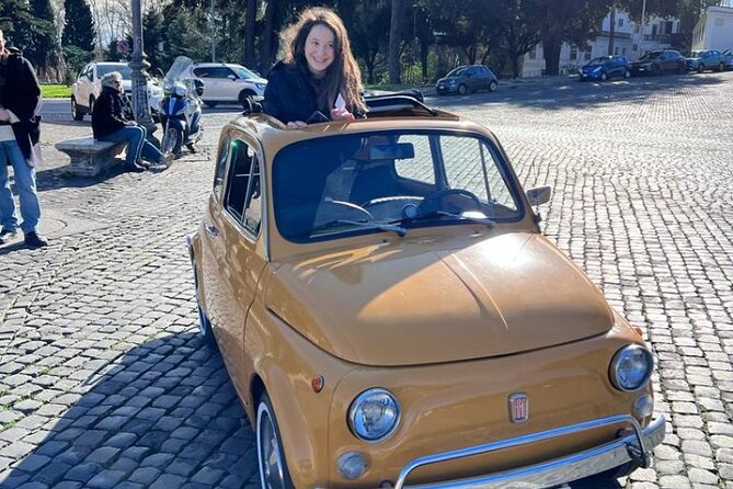 Private: 3 hours panoramic tour of Rome aboard a vintage Fiat 500 - Aventine Hill, the Orange Garden, and the Keyhole View