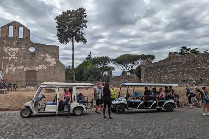 Private Appian Way (Appia Antica) Tour in Rome by Golf Cart - Electric Golf Cart Comfort on the Appian Way