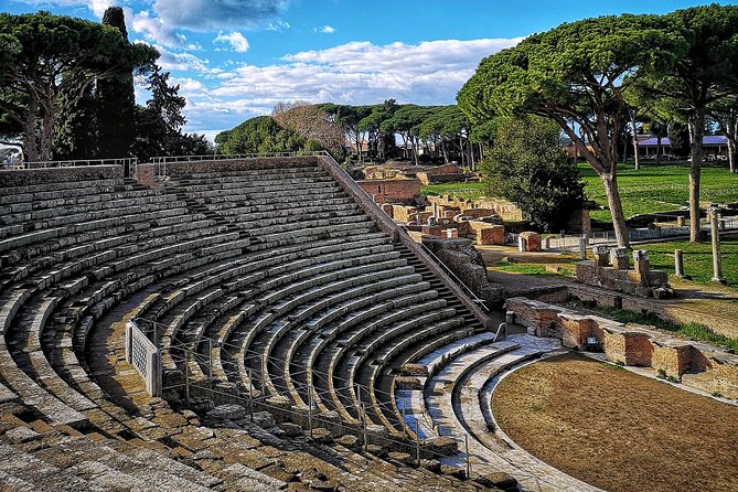 Private Ostia Antica Tour: The Perfectly Preserved Port of Ancient Rome - The Theatre of Ostia: climb for the viewpoint payoff