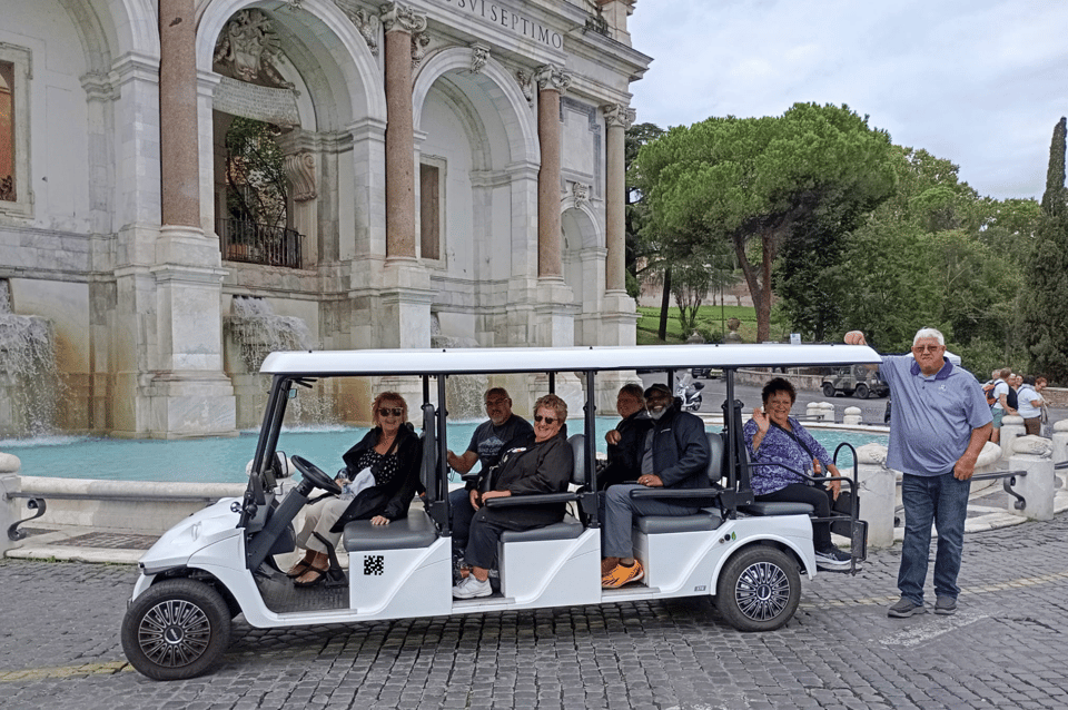 Rome: 3-hour guided city tour by electric golf cart - How the guide turns stops into something useful