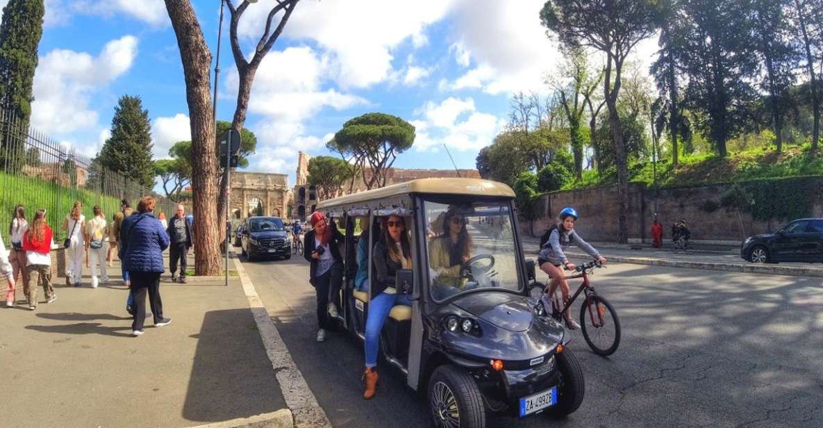 Rome: 3-Hour Panoramic Luxury Golf Cart Tour - Down to the Tiber River and the Castle Views