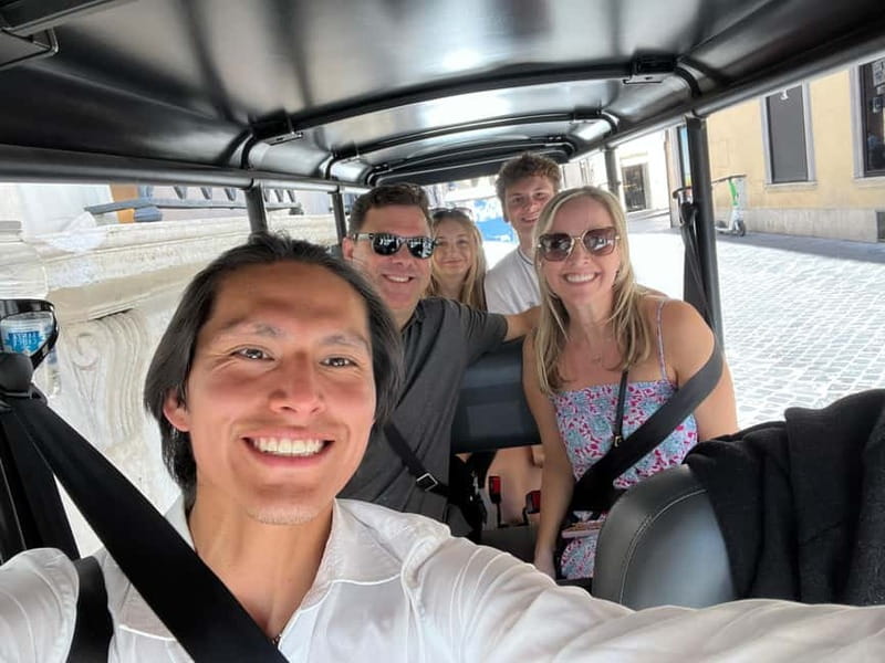 Rome: 4 hours Deluxe Golf cart Personalised Sightseeing tour - The guide makes it: Achilles and Eduardo’s impact