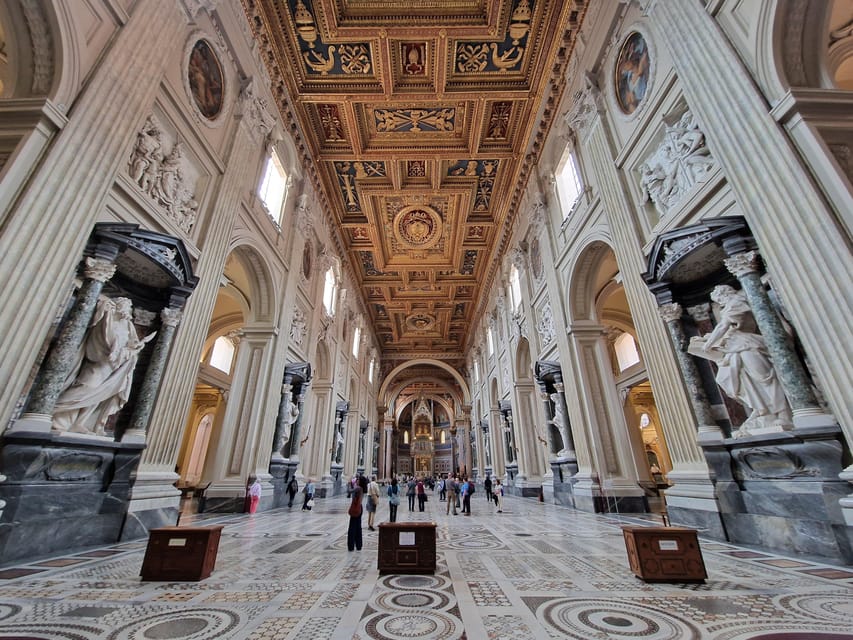 Rome: Ancient Jubilee in the 4 Major Basilicas - St. Paul Outside the Walls: chains, newly excavated sarcophagus, and the ancient basilica feel