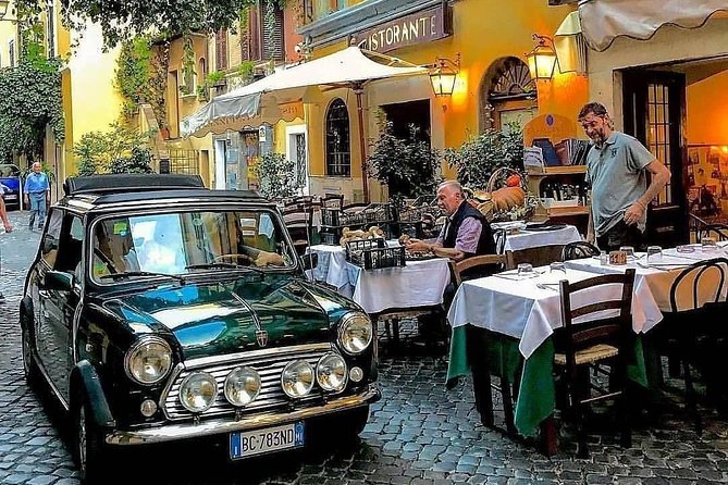 Rome Aperitifs Tour in Mini Cooper Classic , Ancient Highlights - Campo de’ Fiori and the edge of everyday Rome