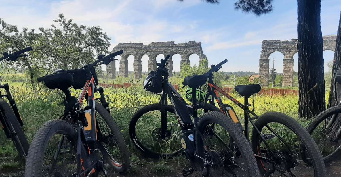 Rome: Appian Way Aqueducts Bike Tour (UPG Catacombs & Lunch) - Tomb of Cecilia Metella and Circus of Maxentius: big silhouettes, clear pauses