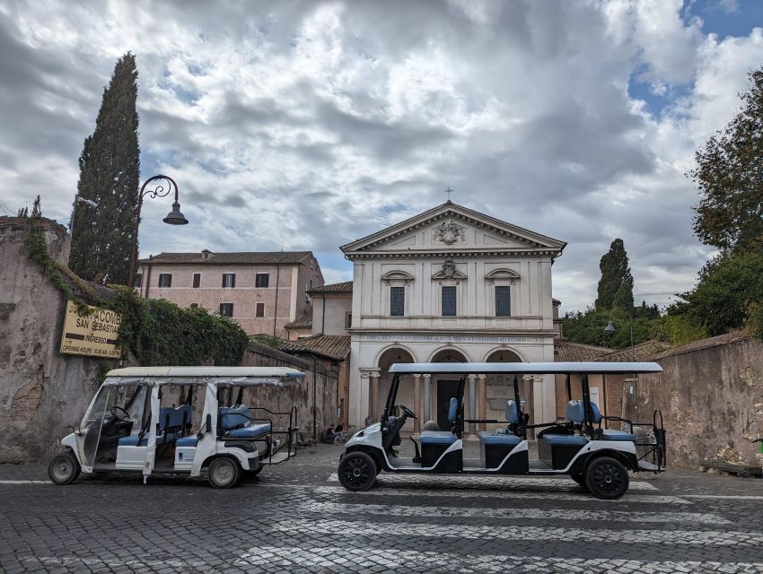 Rome: Appian Way & Catacombs Golf Cart Shared Tour - Appian Way context: Spartacus, Crassus, and why roads mattered