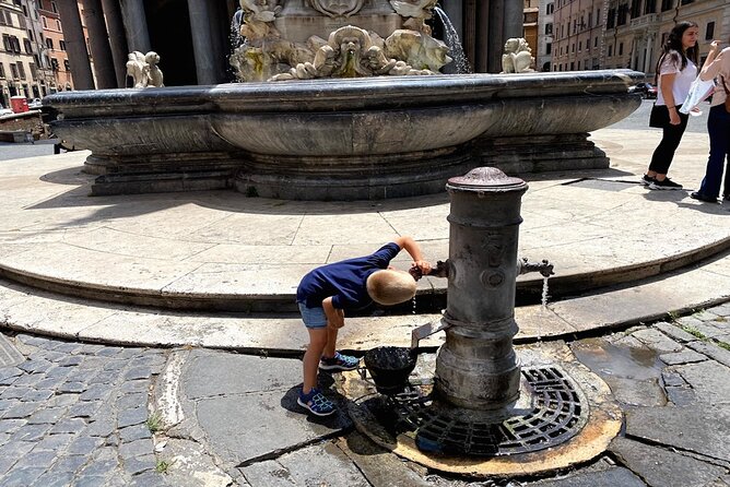 Rome at Sunrise Walking Tour: Pantheon Trevi Fountain & Breakfast - Trevi Fountain with space for photos (and a heads-up on maintenance)