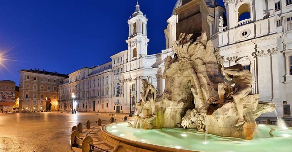 Rome at Twilight Tour Among the Piazzas and Fountains - Piazza Navona at dusk: Rome’s drawing room