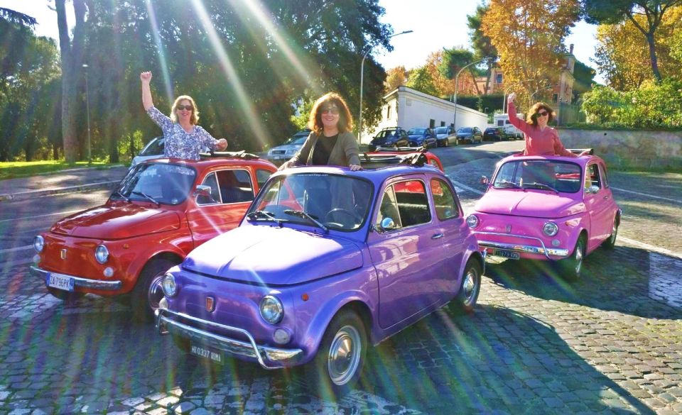 Rome: Aventine Hill Tour in Vintage Fiat 500 Convoy - Practical Tips: Bags, Comfort, and Who It Works Best For
