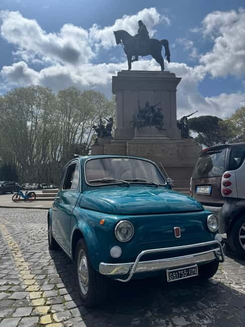 Rome by Fiat 500: Guided Sightseeing Tour by VintageFiat 500 - Fontana dell’Acqua Paola and Janiculum Hill: viewpoints that reward your feet