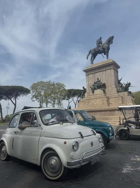 Rome by Fiat 500: Guided Sightseeing Tour by VintageFiat 500 - Mouth of Truth, Piazza Venezia, Largo Argentina, and the Pantheon area