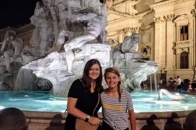 Rome by Night Walking tour Including Piazza Navona Pantheon and Trevi Fountain - Piazza Colonna: the Column of Marcus Aurelius in plain sight