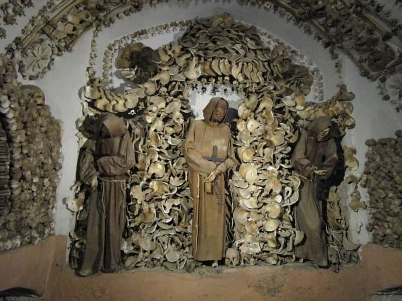 Rome: Capuchin Crypts Skip-the-Line Ticket and Tour - The bone crypts: leg, thigh, pelvis, and the crosses on the ground