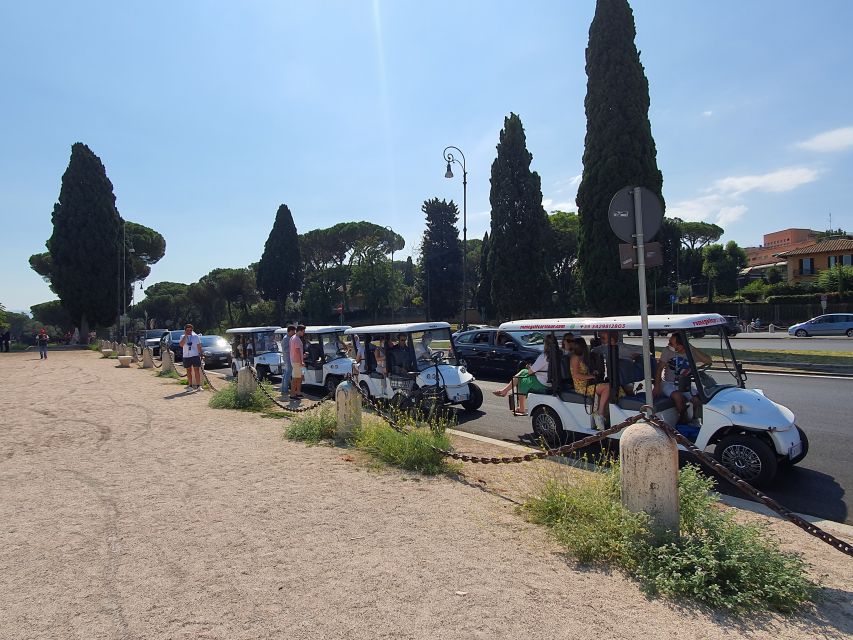 Rome: Catacombs and Appian Way Golf Cart Small-Group Tour - Colosseum drive-by and the Baths of Caracalla shortcut