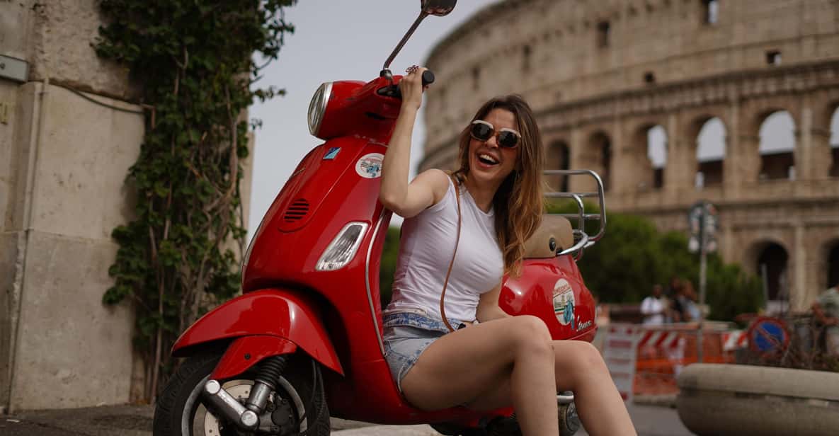 Rome: City Tour by Vespa with Aperol Spritz - The Colosseum photo stop: 15 minutes, real framing time