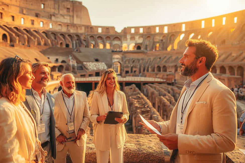 Rome: Colosseum Arena Twilight Tour & Imperial Forum Visit - Entering the Colosseum: skip the ticket line and get oriented fast